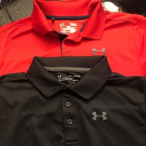 Boys Under Armour dri-fit polos sz lg/Xl
